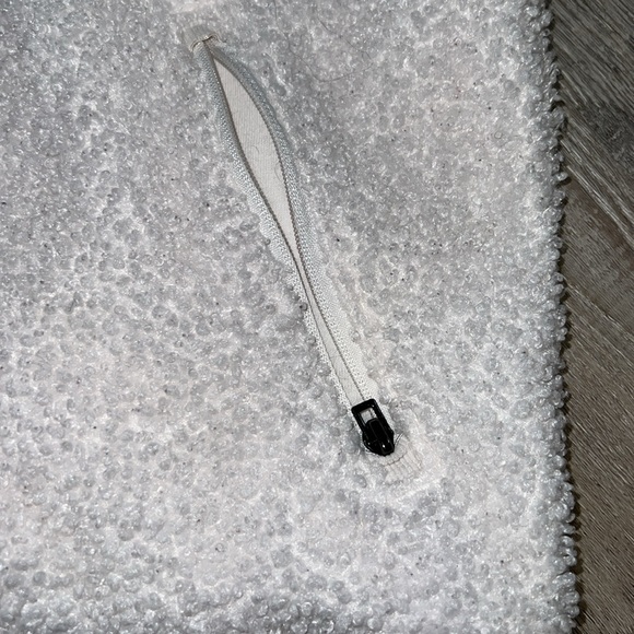 White Fleece Zip Up Jacket - Picture 5 of 8